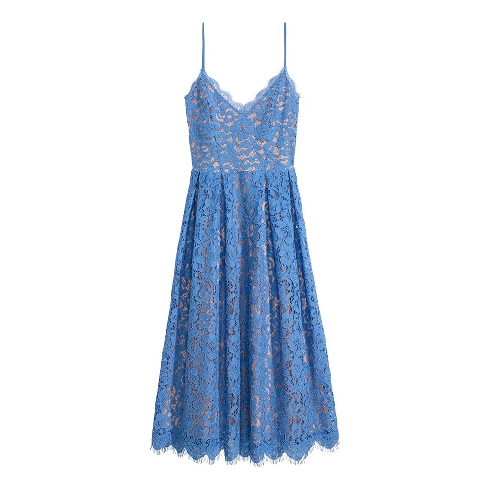 Like New H&M Blue Lace Midi Dress | size 8